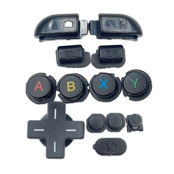 A B X Y L R ZL ZR D Pad Power Button Set Repair Replacement Accessory Compatible for New 3DSXL 3DSLL Host Full Complete