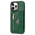 thumbnail image 6 of Nalacover for iPhone 14 Pro Zipper Wallet Case,Luxury Premium PU Leather Back Soft TPU Magnetic Buckle Flip Card Pocket Shockproof Slim Cover with Adjustable Crossbody Shoulder Strap,Green, 6 of 15