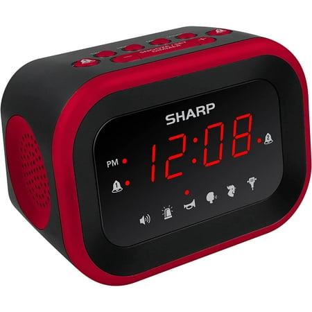 Big Bang Super Loud Alarm Clock for Heavy Sleepers, 115dB Extreme Wake-Up Alarm, Dual Alarms, 6 Wake Sounds, Large Red LED Display, Dimmer Control & Battery Backup, Bedroom Clock