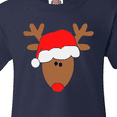 thumbnail image 4 of Inktastic Christmas Cute Reindeer in Santa Hat Youth T-Shirt, 4 of 5