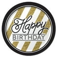 thumbnail image 1 of Creative Converting Black And Gold Paper Plates (Pack Of 8), 1 of 1