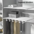 thumbnail image 1 of pitrice Wardrobe Closet Organizer Adjustable Storage Shelf Space-Saving Rack Cupboard Kitchen Rack Extendable Punch-free Cabinet Stand Holder Type 1, 1 of 9
