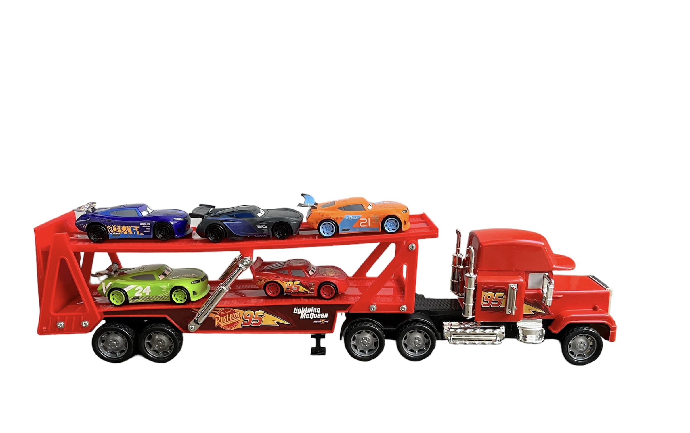 Trailer Juguetes De Mack Cars Trailer Mack Con Vehículos De