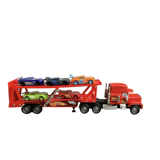 Trailer Juguetes De Mack Cars Trailer Mack Con Vehículos De