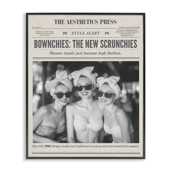The Aesthetics Press Magazine Black Framed Giclee Art, design by A Barefoot Stylist