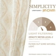 thumbnail image 4 of JINCHAN Embroidery Flax Linen Curtains for Living Room Grommet Top Window Curtains 2 Panels Light Filtering Drapes for Bedroom Gold on Beige W50 x L96, 4 of 7