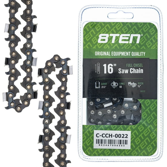 8TEN Chainsaw Chain 16 inch .050 3/8 60DL for Husqvarna 285 455 460 810-CCC2244H