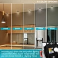 thumbnail image 4 of Luxrite 1 inch Square LED Recessed Lighting with J-Box 7W 5 Color Option 2700K-5000K 500 Lumens Wet Rated - Black 4-Pack, 4 of 7
