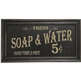 Vintage Bath Advertising Wall Art Soap and Water Laundy