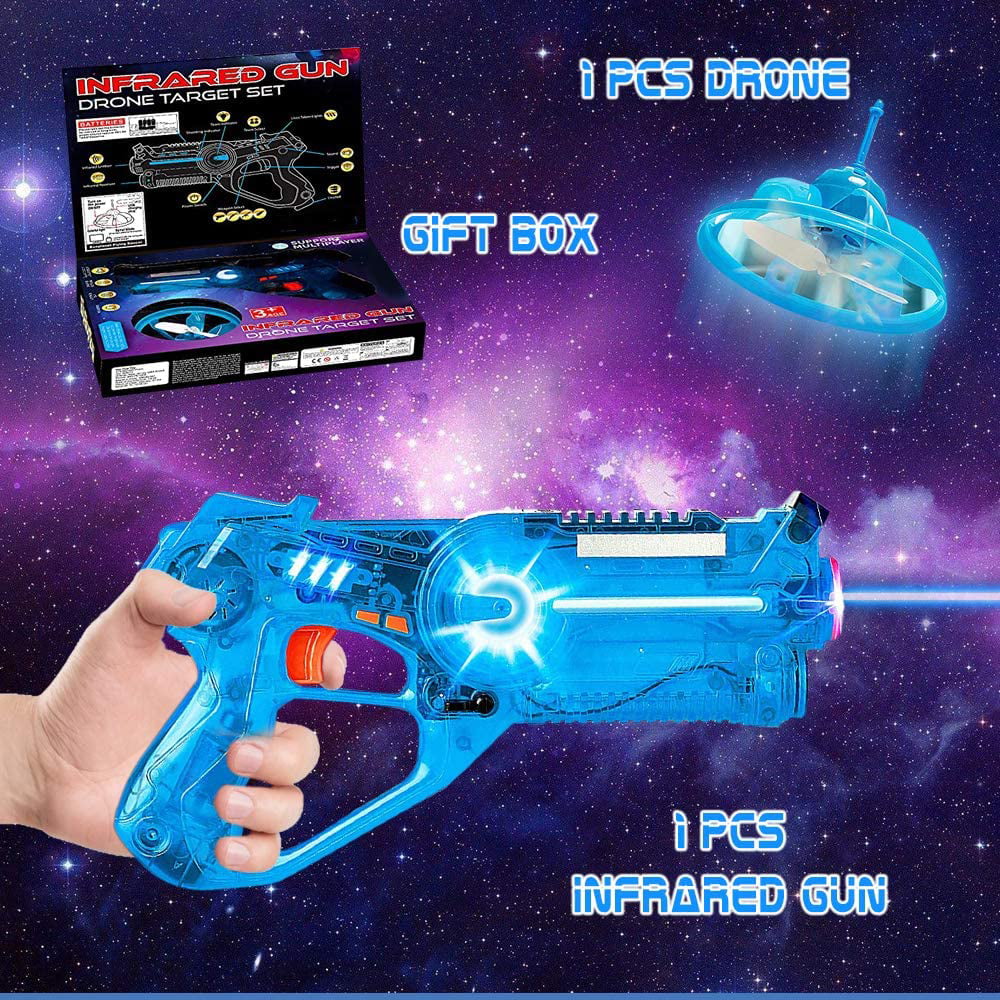 HIPHOPTOY Kids Laser Tag Gun Game With Flying Toy Drone