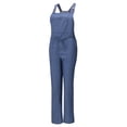 thumbnail image 5 of Mchoice Women's Casual Cotton Linen Adjustable Strap Drawstring Overalls Jumpsuits One-Piece Jumpsuits Overalls Denim Jeans Bib Trousers Dungarees, 5 of 7