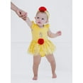 thumbnail image 2 of Disney Princess Belle Cosplay Bodysuit With Skirt Overlay & Headband Outfit Set Newborn to Infant, 2 of 5