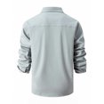 thumbnail image 3 of Blusa y camisa de manga larga con cuello vuelto para hombre, holgada, con solapa y botones, deportiva, de manga larga y solapa., 3 of 8