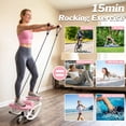 thumbnail image 5 of Kdymod Lateral Rocking Fitness Stepper, Low Impact Portable Exercise Stepper, Workout Machine, Rock Stepper Machine with Digital Monitor & Resistance Bands,Pink, 5 of 9