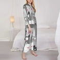 thumbnail image 4 of Junzan Cats Group Print Womens Pajama Sets,Long Sleeve Button Down For Women Pjs 2 Piece, 4 of 9