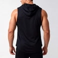 thumbnail image 5 of HBGVBA Men's Tank Top,Hoodie Sleeveless Blouse,Solid Color Hooded Drawstring High Stretch Fast Dry Breathable Athleisure Shirt, 5 of 5