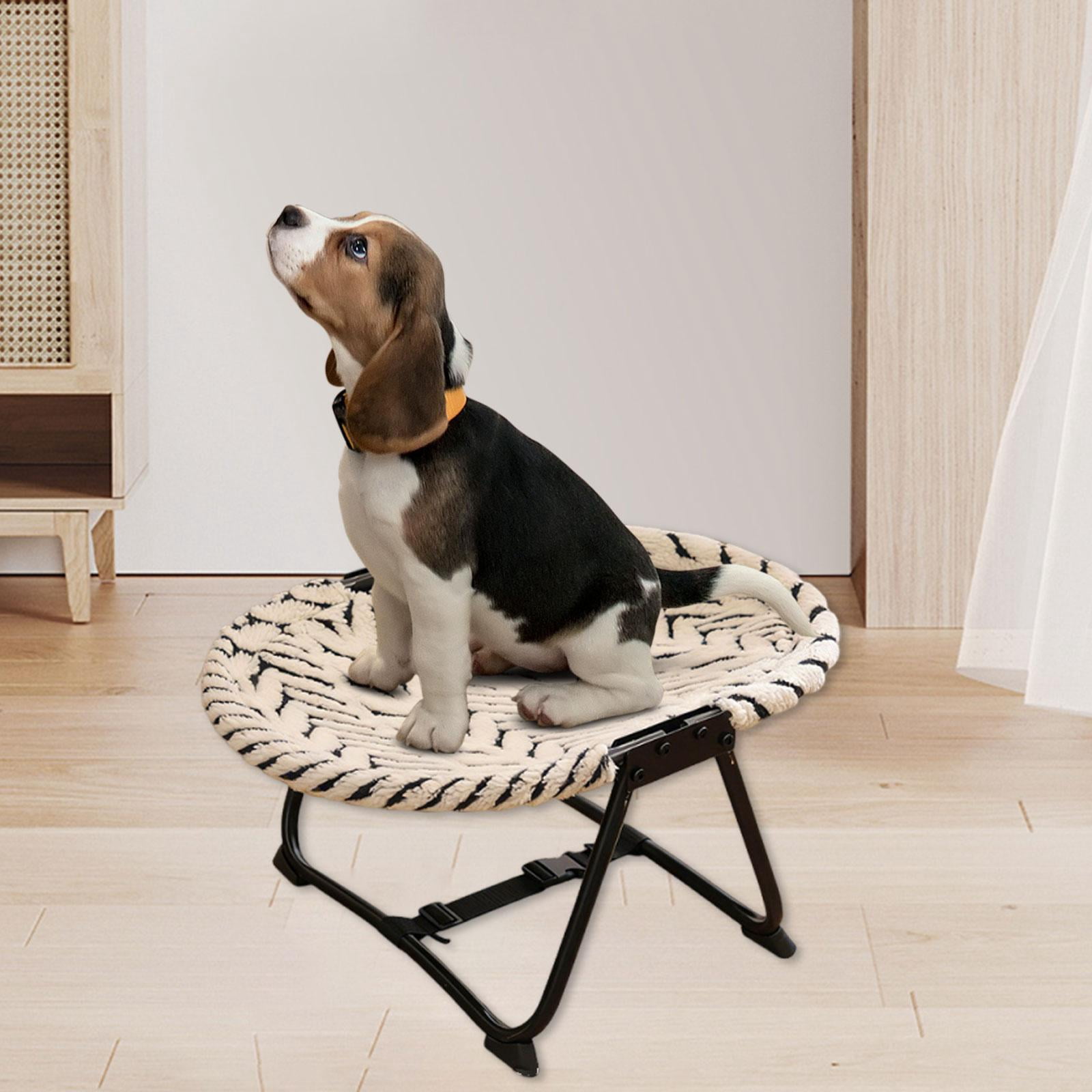 Bvdfgk Elevated Dog Bed Foldable Iron Frame Travel Sleeping Mat Pet Furniture for Small Cottons