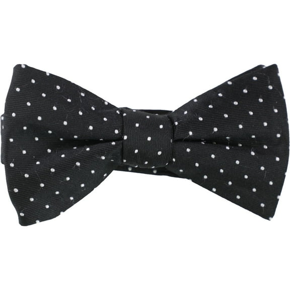 Ryan Seacrest Mens Mini Dot Silk Pre-tied Bow Tie, Black, One Size
