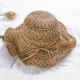 thumbnail image 7 of Hfolob Sun Hats For Women Sun Straw Hat For Ladies Foldable Floppy Beach Summer Hat Oversized Weave Wide Brim Bowknot Lace For Ladies Classic, 7 of 7