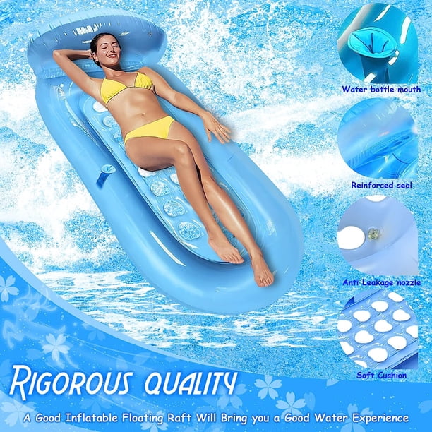 Mat Inflable 200kg 🛶 Hamaca Inflable Para Piscina | Cama De Agua Flotante Para Adultos | Relax Total En Verano Mat Inflable 200kg 🛶 Hamaca Inflable Para Piscina | Cama De Agua Flotante Para Adultos | Relax Total En Verano