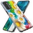 thumbnail image 2 of MUNDAZE LG K51 Colorful Rainbow Daisies Blue Pink White Green Double Layer Phone Case Cover, 2 of 5