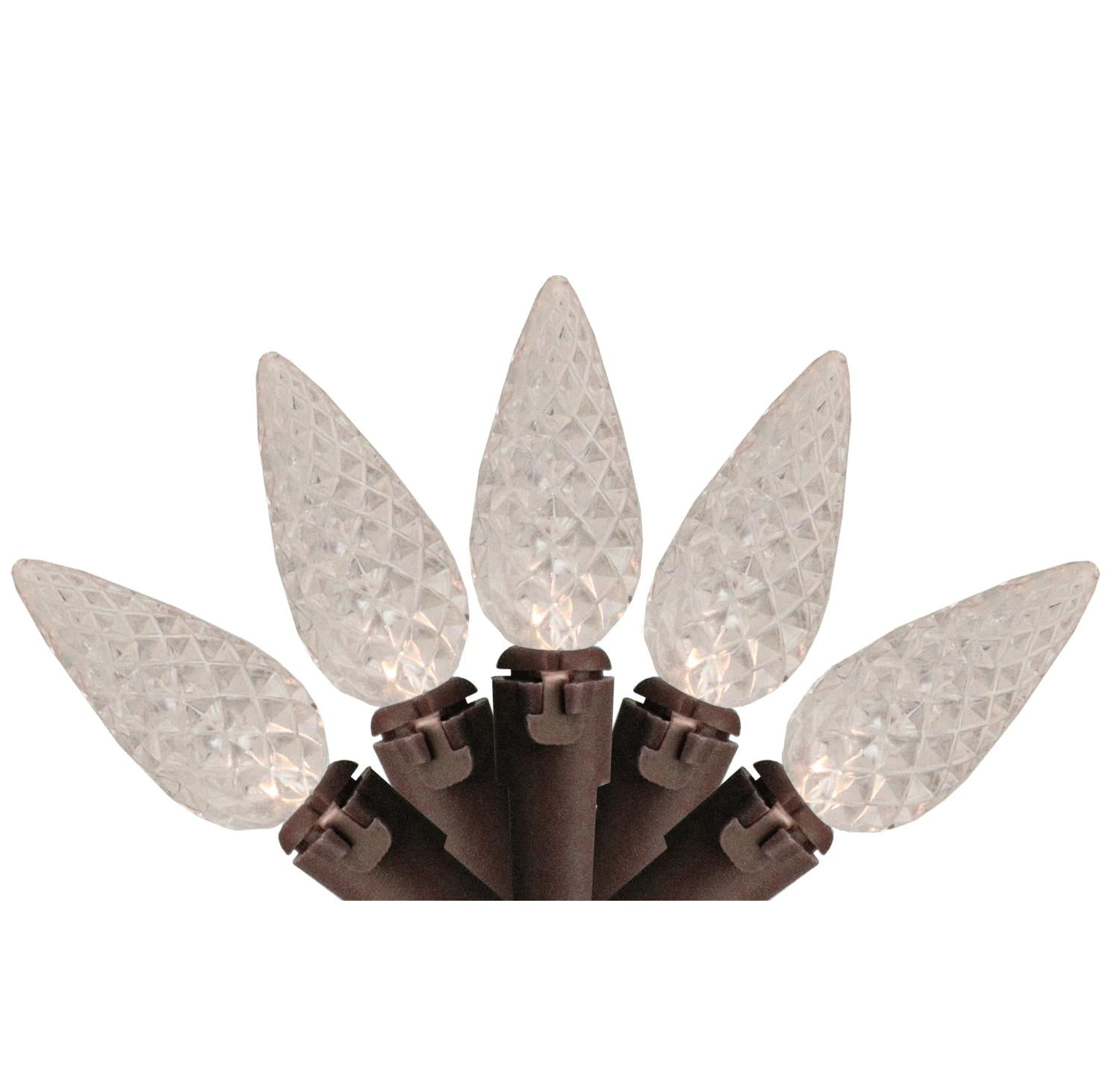 Set of 70 White LED C6 Christmas Lights