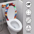 thumbnail image 3 of COEQINE Multicolor Guitar Toilet Lid Dust Cover Set Machine Washable Replacement Easy Installation with a 2-Piece Toilet Cover Set, Fits Most Tanks & Lids, 3 of 7