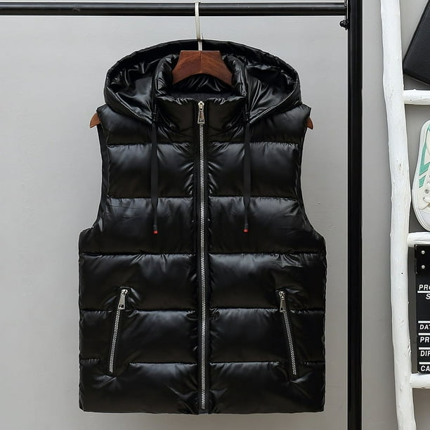 Chaleco para hombre, abrigo brillante de otoño e invierno, chaleco de algodón cálido, prendas de vestir exteriores de moda coreana, chaleco para parejas