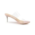 thumbnail image 3 of BLISSFUL STEP Sandales à Talons Aiguilles Transparentes pour Femmes à Bout Ouvert à Enfiler Beige 9, 3 of 8
