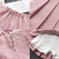 thumbnail image 4 of 3 Packs Girls Solid Pleated Skirts with Shorts Lining, Uccdo 3-11Y Little Girl School Uniform Mini Skirt, Teen Girls Skater Tennis Skirt Skorts, 4 of 7
