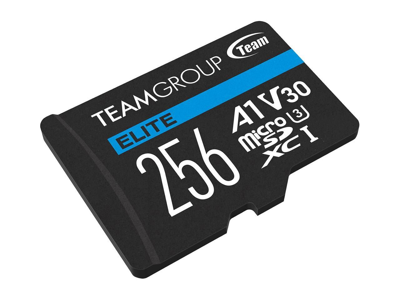 TEAMGROUP 256GB Micro SDXC Flash Memory Card with Adapter