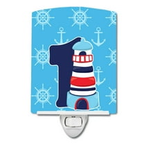 Caroline's Treasures BB8872CNL Nautical Month 1 Ceramic Night Light, 6x4x3", multicolor