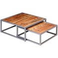 thumbnail image 1 of vidaXL Two Piece Coffee Table Set Solid Acacia Wood, 1 of 5