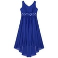 thumbnail image 2 of Alvivi Kids Girls Shiny V Neck Chiffon Party Dress Bridesmaid Wedding Gown, 2 of 7