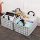 thumbnail image 2 of 2Pcs Foldable Storage Basket Bin, Fabric Plaids Collapsible Box with Two Handles Unique Bargains Cesta de Almacenamiento, 2 of 8