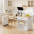 thumbnail image 2 of Double-sized Storage Kitchen Island - 2 Drawers & 1 Cabinet, Extends to 4-6 Seats, 2 of 26