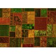 thumbnail image 1 of Ahgly Company Machine Washable Indoor Rectangle Oriental Yellow Modern Area Rugs, 6' x 9', 1 of 4