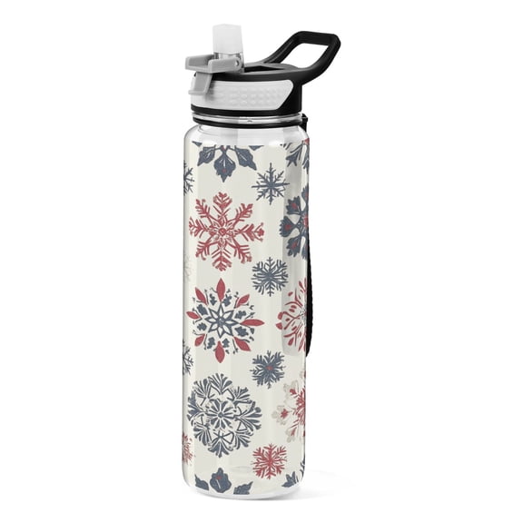 BZSMCE Sport Bottle Festive Winter Snowflakes Outdoor sports Water Bottle Size: 10.4x3in