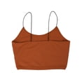 thumbnail image 2 of A2Y Women's Skinny Strap Sexy Camisole Tank Crop Tops Rust M, 2 of 3