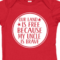 thumbnail image 4 of Inktastic Military Uncle Land is Free Nephew Boys or Girls Baby Bodysuit, 4 of 5