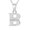 B, variant on Letter Necklace Initial Copper Alphabet Pendant Crystal Name Gift Women Cubic Zirconia Jewelry