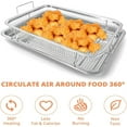 thumbnail image 2 of LQQBOX Air Fryer Basket for Oven, 19.09'' x 12.8'' Extra Large Air Fryer Basket and Pan, Stainless Steel Oven Air Fryer Basket and Tray, 2 of 7
