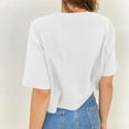 thumbnail image 4 of Tops for Women Trendy Loose V Neck V Neck Workout Top Graphic Tee Thermal Shirt Women Thermal Long Sleeve Ladies Dress Tops Blouses Athletic Shirts Long Sleeve Shirt Warm Tee Shirts for White L, 4 of 5