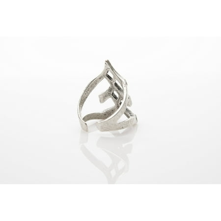 - Antique Silver Plated Adjustable Ring