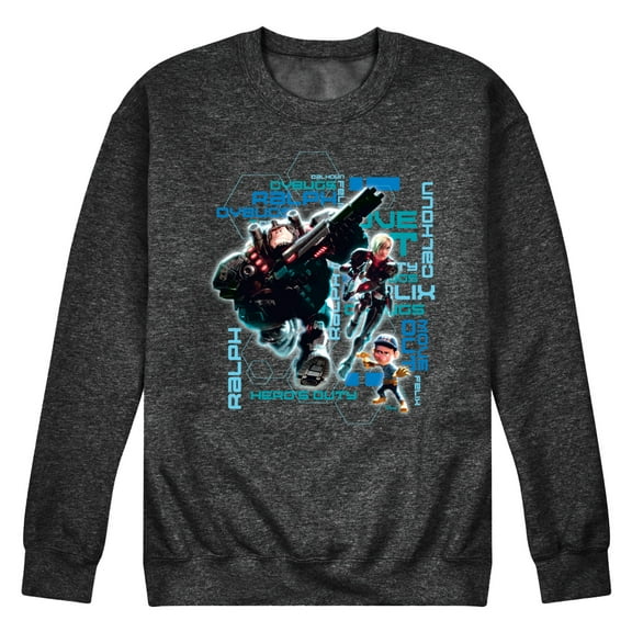 Disney Wreck It Ralph - Hero's Duty - Move Out - Men's Crew Neck Fleece Pullover