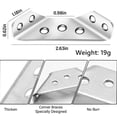 thumbnail image 2 of Conector de esquina universal para muebles de acero inoxidable, conector de fijación en ángulo, marco de soporte triangular para muebles de acero inoxidable (50 unidades), 2 of 5