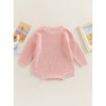 thumbnail image 4 of Wassery Newborn Baby Boy Girl Knitted Jumpsuit Ribbed Long Sleeve Romper Overalls 3M 6M 9M 12M Infant Fall Sweater Bodysuit, 4 of 8