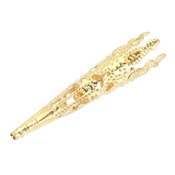 Uxcell 42mm Alloy Corsage Decorative Holder Vase for Wedding Party Prom Dark Gold Tone