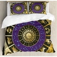 thumbnail image 3 of Astrology Duvet Cover Set Twin Size, Square Shape with Inner Details Zodiac Horoscope Symbols and Constellations Art, Decorative 2 Piece Bedding Set with 1 Pillow Sham, Multicolor, by Ambesonne, 3 of 3
