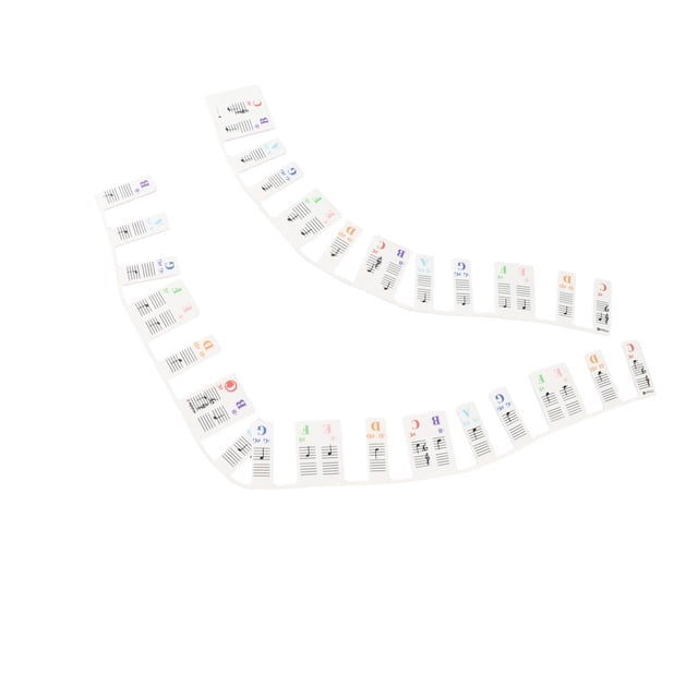 Pegatina Para Teclado De Piano, Pegatina Transparente Para Piano, Diseño Codificado Por Colores, 61 Teclas Para Música